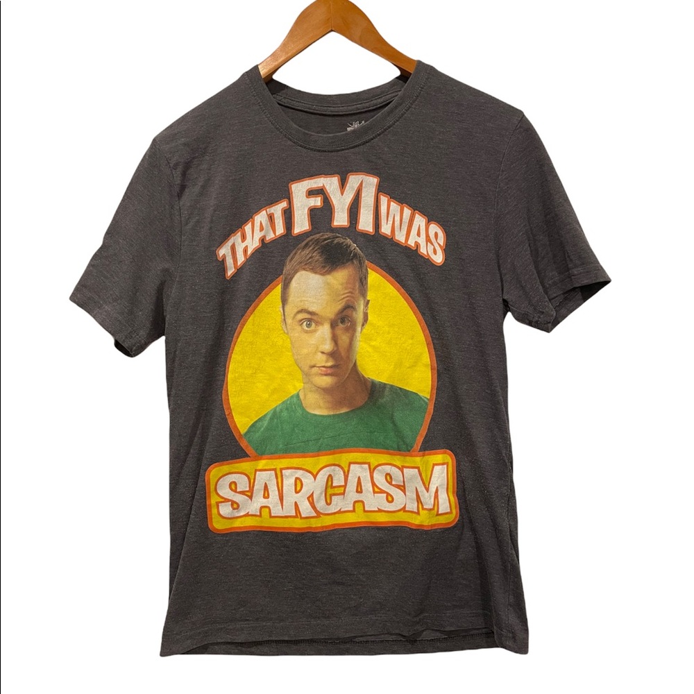 Big Bang Theory Sheldon Graphic T-Shirt ‘That FYI was Scarcasm” Medium